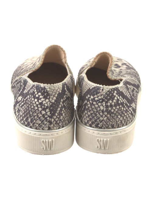 Stuart Weitzman Embossed Leather Animal Print Sneakers