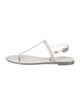 Stuart Weitzman Rubber Glitter Accents T-Strap Sandals