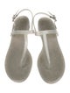 Stuart Weitzman Rubber Glitter Accents T-Strap Sandals