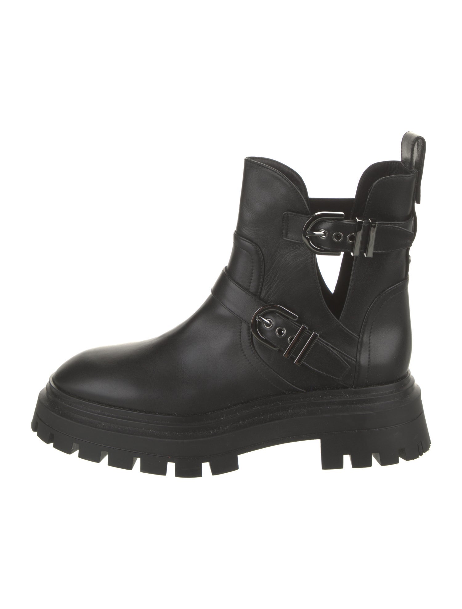 Stuart Weitzman Leather Moto Boots