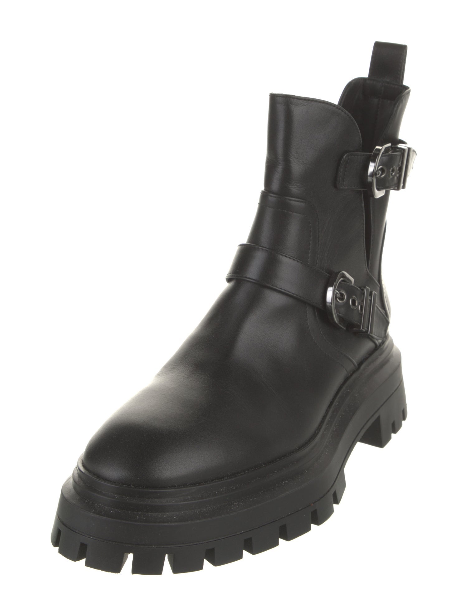 Stuart Weitzman Leather Moto Boots