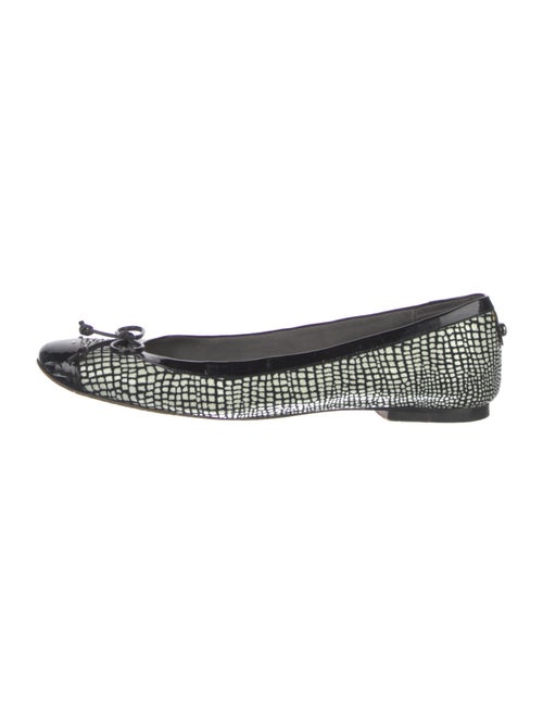 Stuart Weitzman Embossed Leather Printed Flats