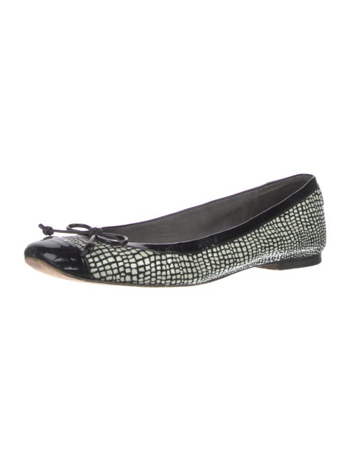 Stuart Weitzman Embossed Leather Printed Flats