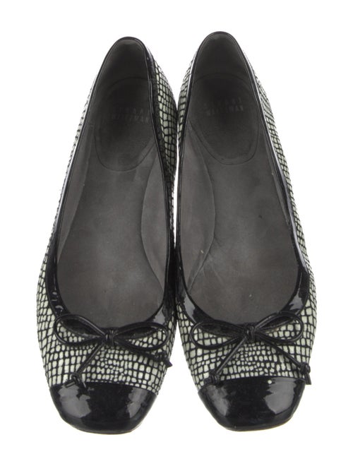 Stuart Weitzman Embossed Leather Printed Flats