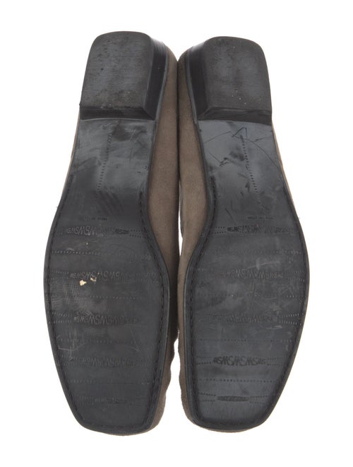 Stuart Weitzman Suede Crystal Embellishments Loafers