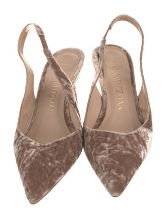 Stuart Weitzman Velvet Slingback Pumps