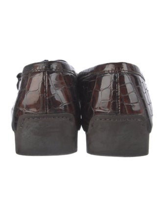 Stuart Weitzman Patent Leather Animal Print Loafers