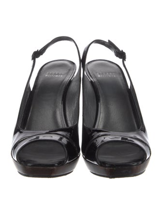 Stuart Weitzman Patent Leather Slingback Pumps