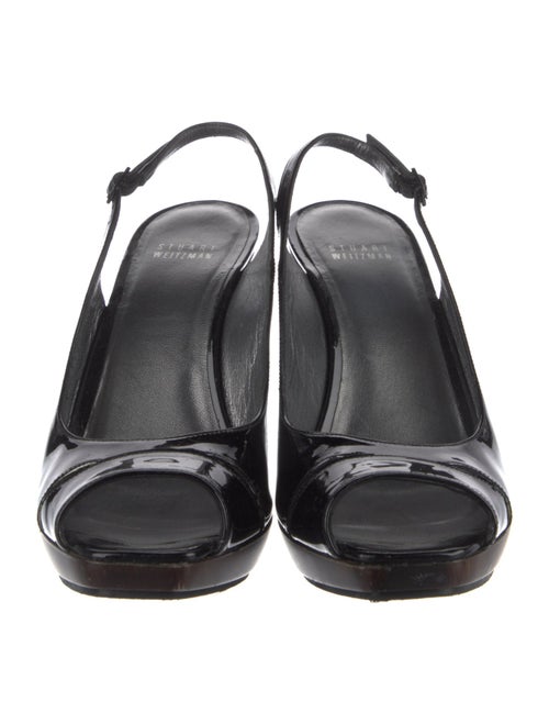 Stuart Weitzman Patent Leather Slingback Pumps