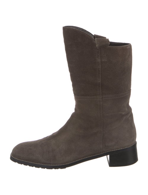 Stuart Weitzman Suede Moto Boots
