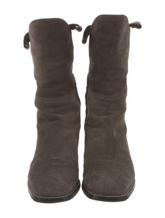 Stuart Weitzman Suede Moto Boots