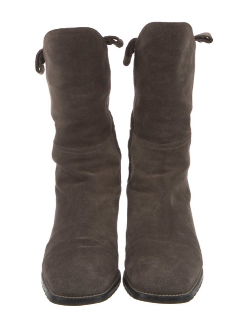 Stuart Weitzman Suede Moto Boots
