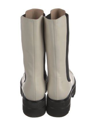 Stuart Weitzman Leather Colorblock Pattern Chelsea Boots