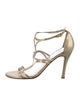 Stuart Weitzman Glitter Animal Print T-Strap Sandals