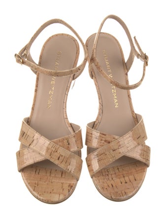 Stuart Weitzman Patent Leather Patterned Espadrilles