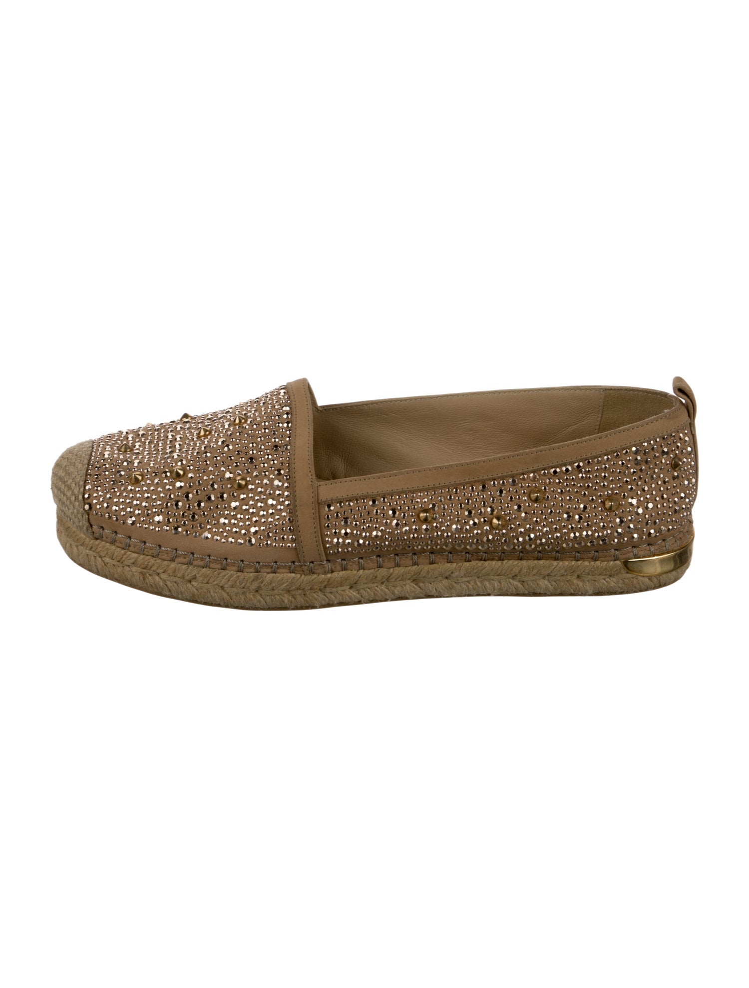 Stuart Weitzman Crystal Embellishments Espadrilles