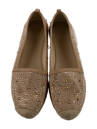Stuart Weitzman Crystal Embellishments Espadrilles
