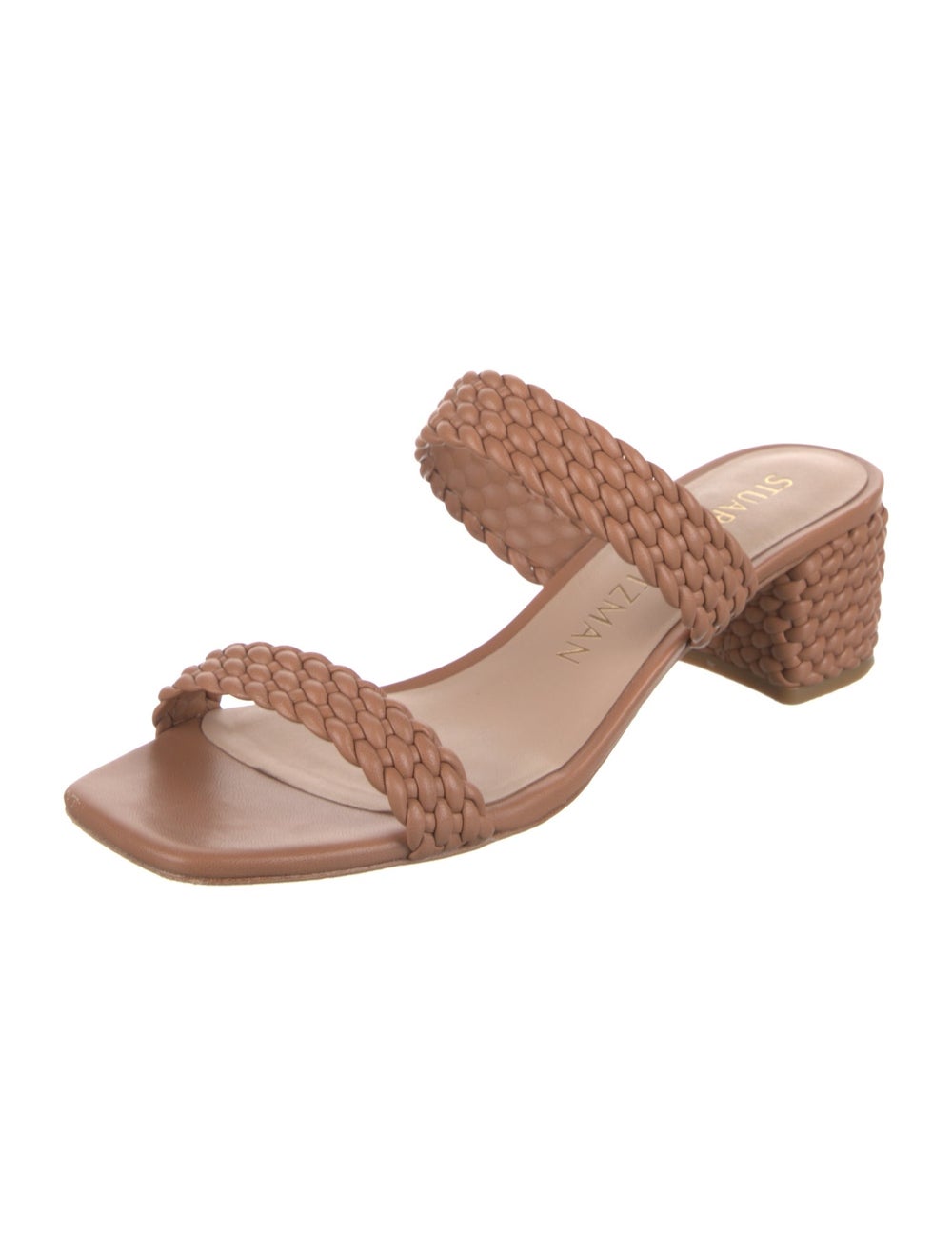 Stuart Weitzman Leather Slides Neutrals - image 2