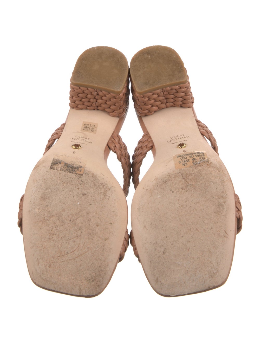 Stuart Weitzman Leather Slides Neutrals - image 5