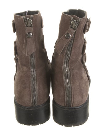 Stuart Weitzman Suede Moto Boots