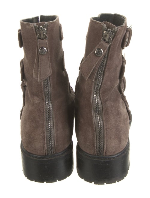 Stuart Weitzman Suede Moto Boots