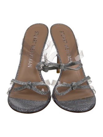 Stuart Weitzman Glitter Glitter Accents Slides