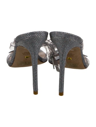 Stuart Weitzman Glitter Glitter Accents Slides