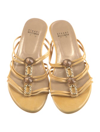 Stuart Weitzman Patent Leather Slides