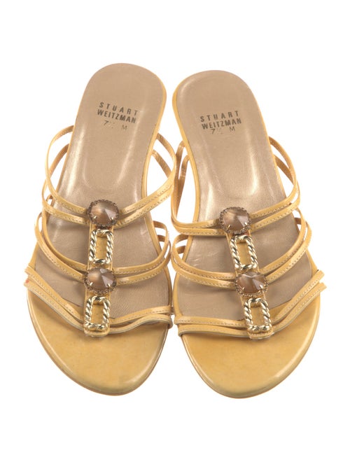 Stuart Weitzman Patent Leather Slides