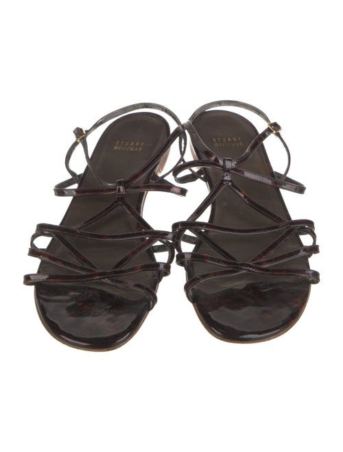 Stuart Weitzman Patent Leather Slingback Sandals
