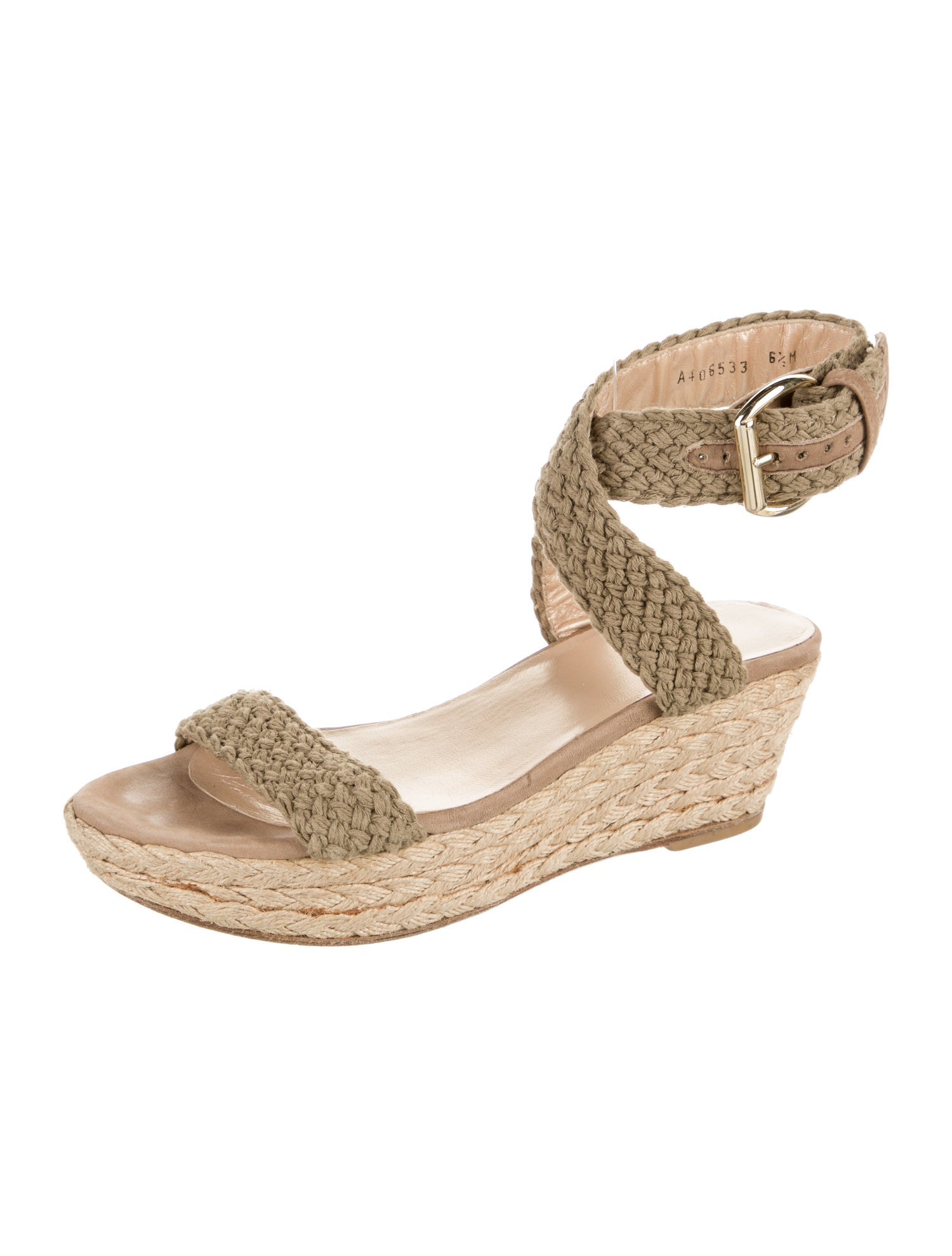 Stuart Weitzman Braided Accents Espadrilles