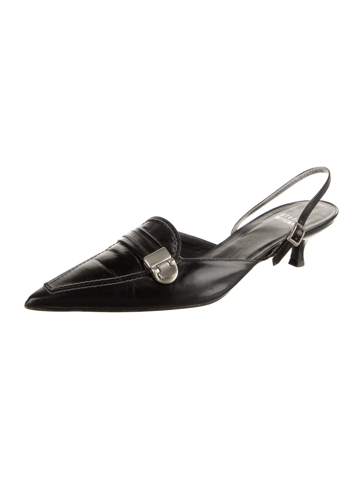 Stuart Weitzman Leather Slingback Pumps