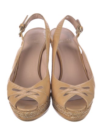 Stuart Weitzman Patent Leather Espadrilles