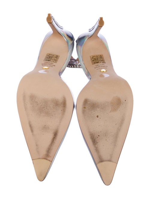 Stuart Weitzman Leather Crystal Embellishments D'Orsay Pumps