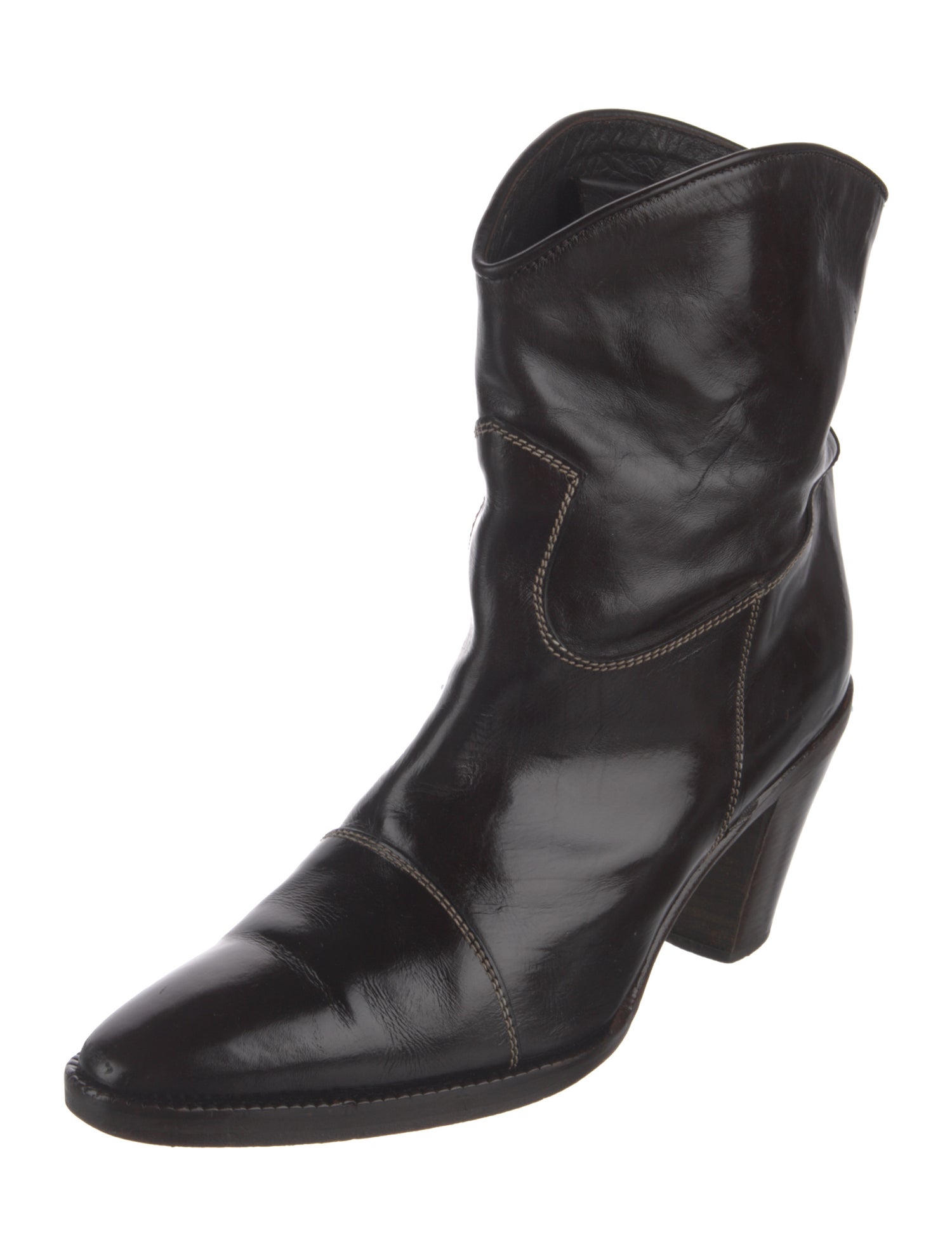 Stuart Weitzman Leather Western Boots