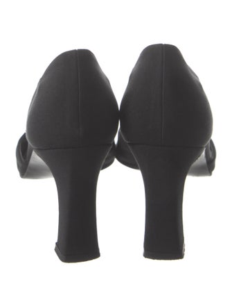 Stuart Weitzman Canvas Crystal Embellishments T-Strap Pumps