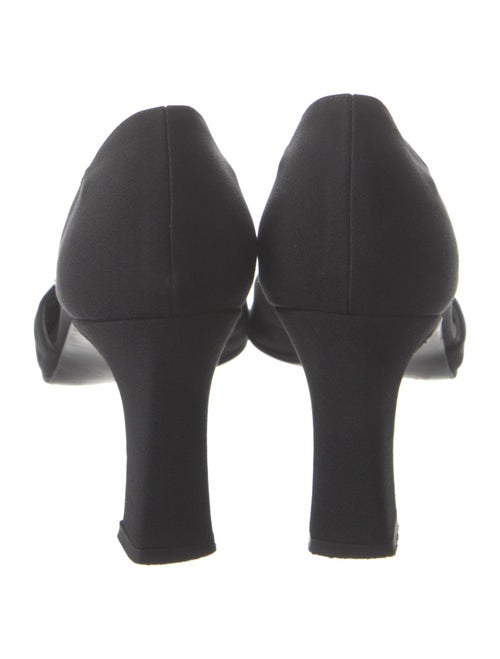 Stuart Weitzman Canvas Crystal Embellishments T-Strap Pumps