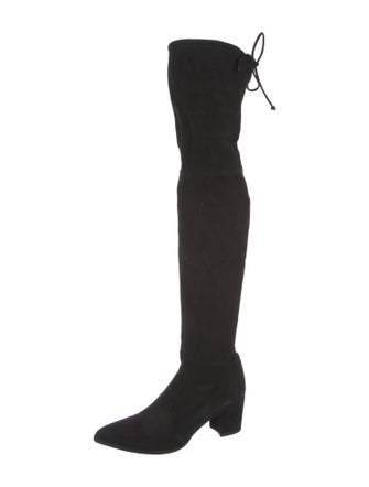 Stuart Weitzman Suede Lace-Up Boots