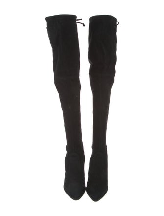 Stuart Weitzman Suede Lace-Up Boots