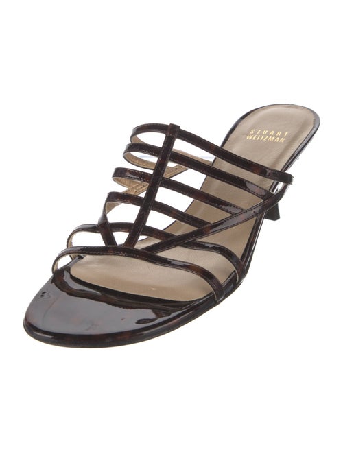 Stuart Weitzman Patent Leather Slides