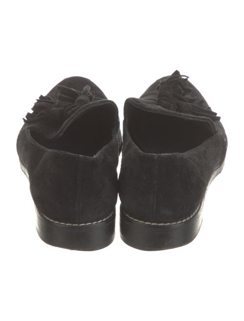 Stuart Weitzman Suede Tassel Accents Loafers