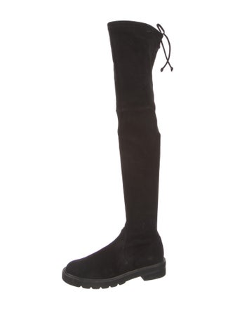 Stuart Weitzman Suede Lace-Up Boots