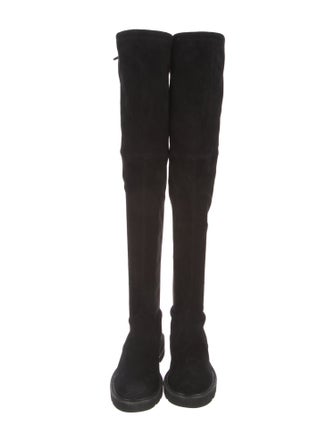 Stuart Weitzman Suede Lace-Up Boots
