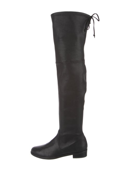 Stuart Weitzman Leather Lace-Up Boots