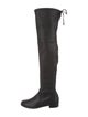 Stuart Weitzman Leather Lace-Up Boots