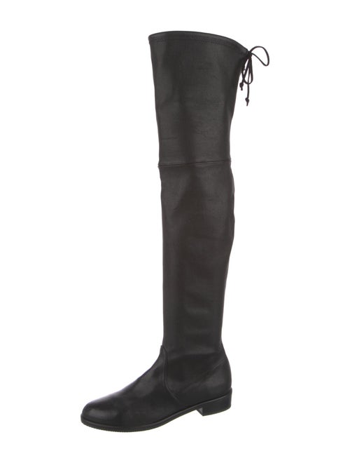 Stuart Weitzman Leather Lace-Up Boots