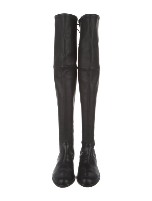 Stuart Weitzman Leather Lace-Up Boots