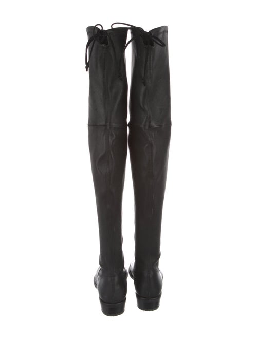 Stuart Weitzman Leather Lace-Up Boots