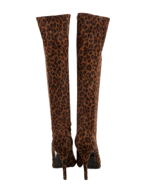 Stuart Weitzman Suede Animal Print Sock Boots