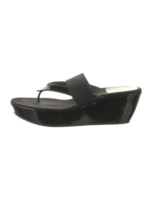 Stuart Weitzman Patent Leather Slides